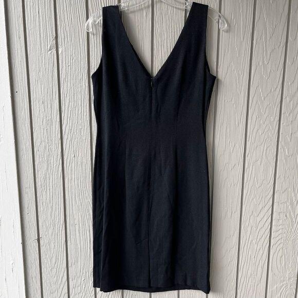 Vintage Dani Max Black Beaded V-Neck Sheath Dress Size 6 Made in USA - Picture 3 of 12